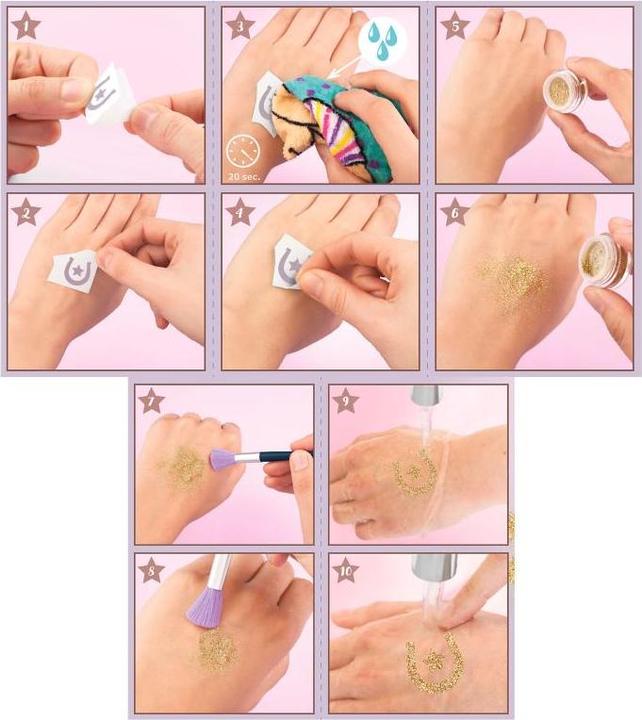 Actual product image Depesche Miss Melody - Glitter Tattoo Set NIGHT HORSES ( 0412657 )