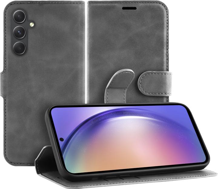 Actual product image Cazy Premium wallet case for Samsung Galaxy A55, magnetic wallet case, card slots, stand (Samsung Galaxy A55)