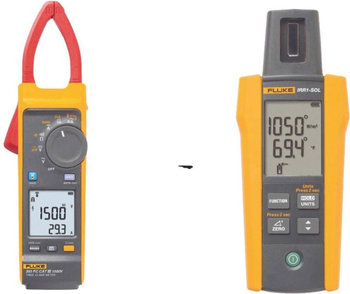 Produktbild Fluke 393FC/IRR1-SOL Stromzange digital inkl. Einstrahlungsmessgerät CAT III 1500V (CAT III)