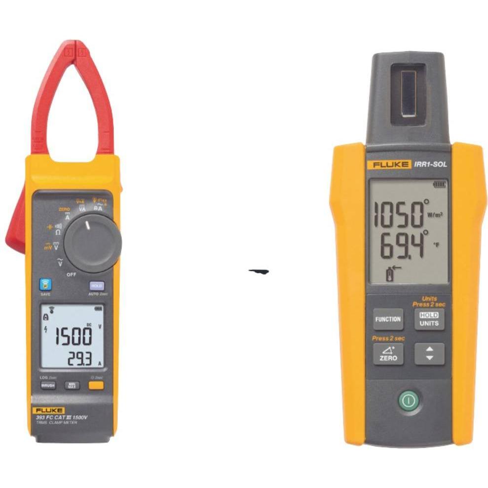Thumbnail - Fluke, Multimeter, 393FC/IRR1-SOL Stromzange digital inkl. Einstrahlungsmessgerät CAT III 1500V (CAT III)