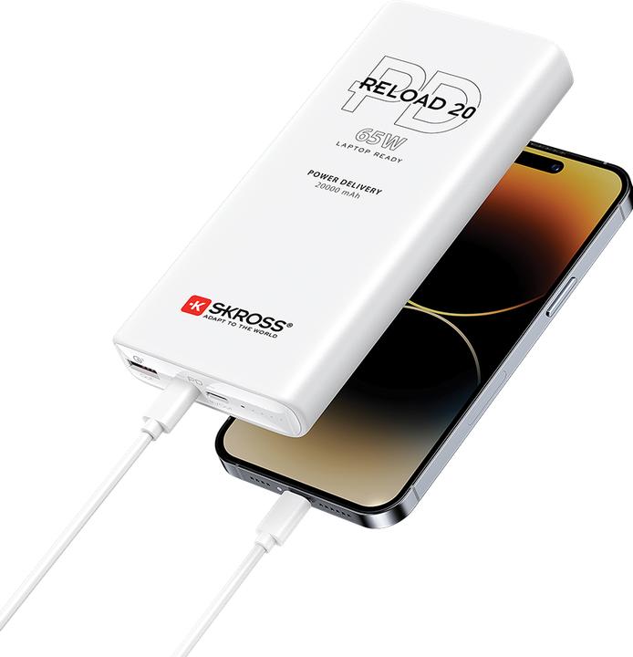 Produktbild Skross Power Bank RELOAD 20000 64W PD White (20000 mAh, 65 W, 74 Wh)