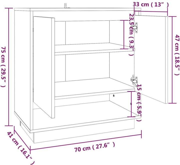 Produktbild vidaXL Sideboard (70 x 41 x 75 cm)