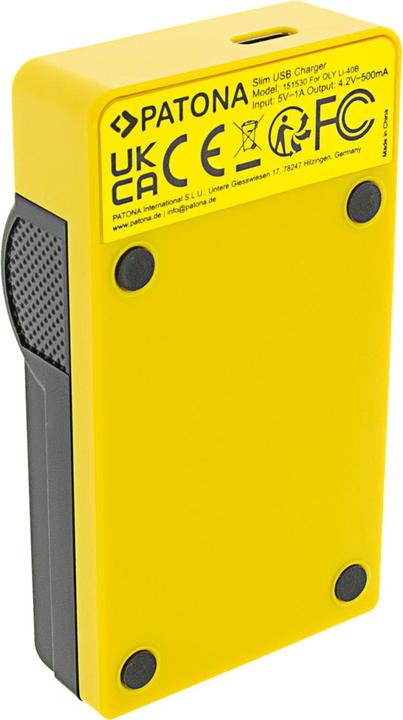 Productafbeelding Patona Slim USB Ladegerät mit USB-C Input für Olympus Li-40B Li-42B Nikon EN-EL10 (Batterijlader voor camera)