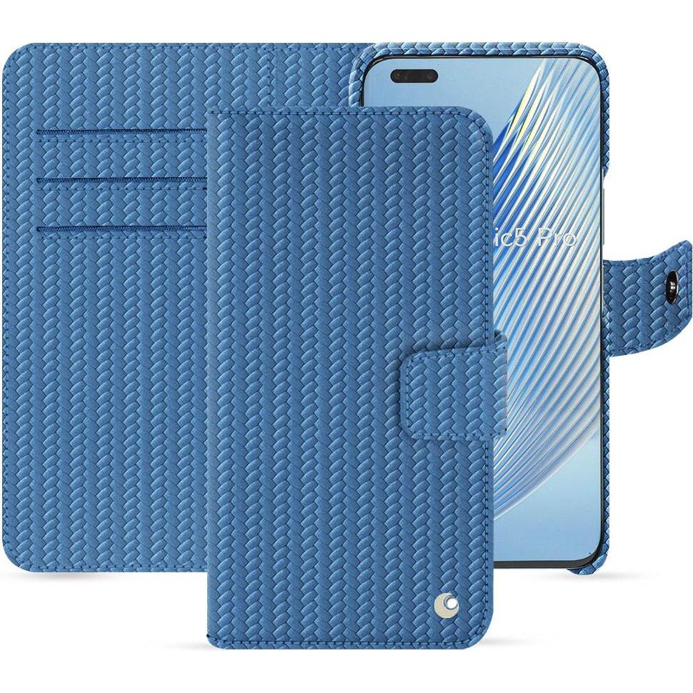 Noreve Lederschutzhülle Honor Magic5 Pro (Honor Magic5 Pro), Smartphone Hülle, Blau