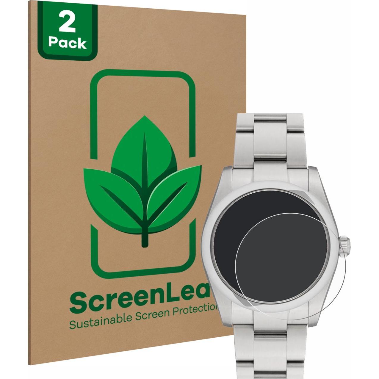 ScreenLeaf Schutzfolie nachhaltiger Displayschutz Display Schutz Folie Klar Transparent, Smartwatch Schutzfolie, Transpa...