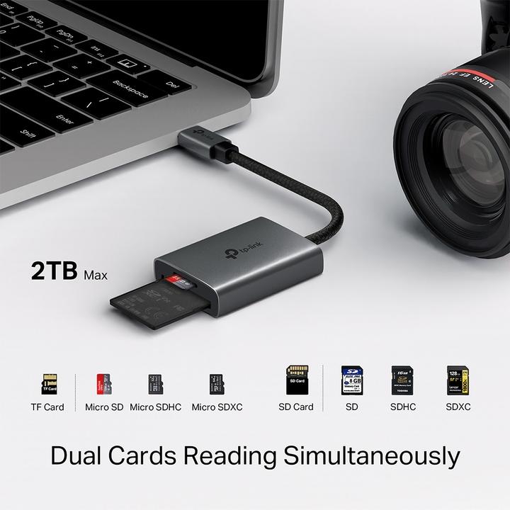 Produktbild TP-Link USB-C To Sd Microsd Adapter (USB-C, 3 Ports)