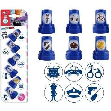 Teka, Timbro, Stempel für Kinder Polizei 6 Stk