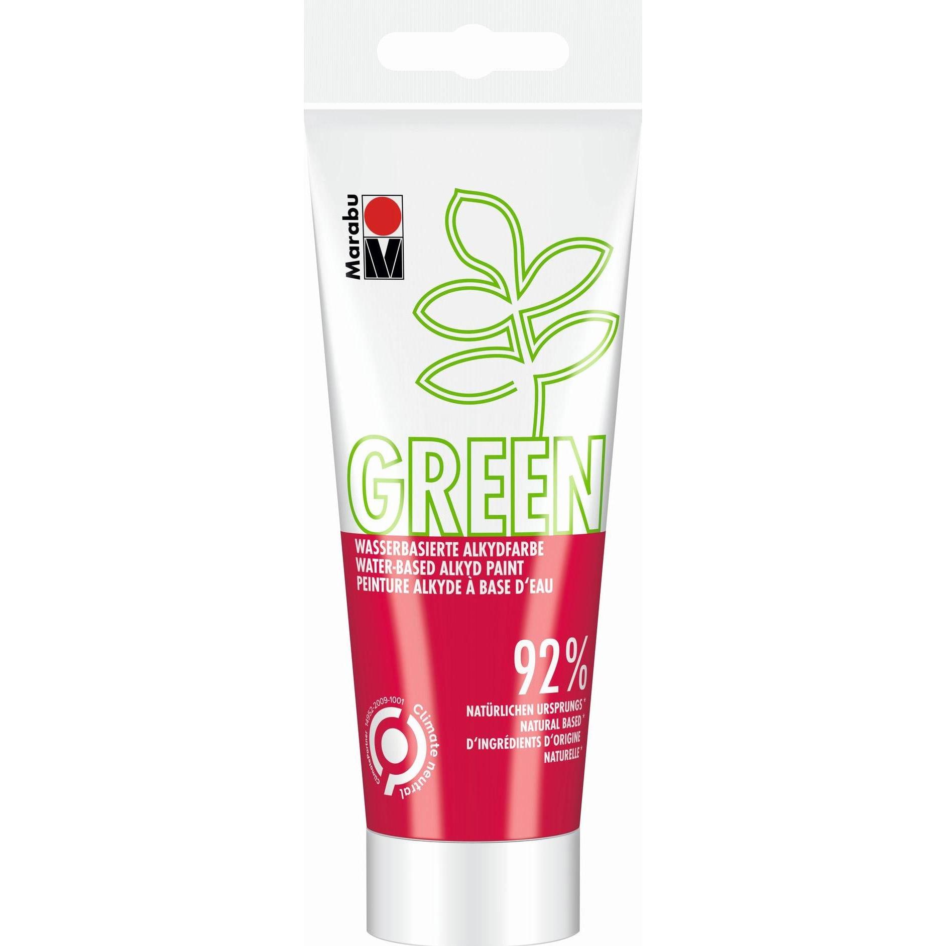 Marabu, Künstlerfarbe + Bastelfarbe, Bastelfarbe Alkydfarbe Green Kirschrot, 100 ml (Kirschrot, 100 ml)