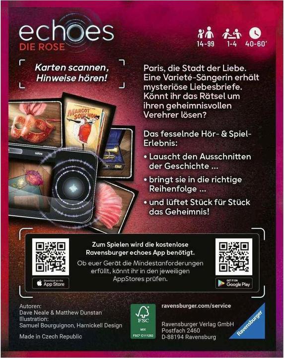 Actual product image Ravensburger echoes Die Rose (German, 1 - 4 Players)
