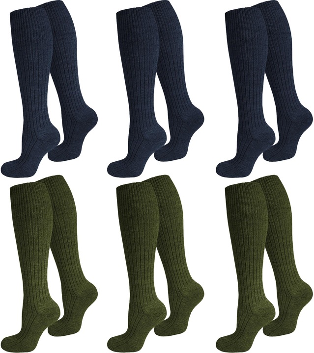 Actual product image Normani 3 pairs of outdoor knee socks ARMY (pack of 3, 35 - 38)