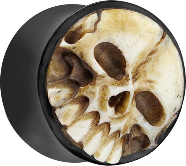 Immagine prodotto Star Piercing Spina svasata in corno di bufalo d'acqua Teschio 3D in osso di bufalo d'acqua (senza ottone, Organico)