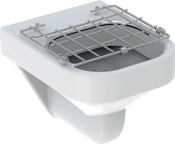 Geberit Espital sink, wall-hung, 6l, with stainless steel folding grid
