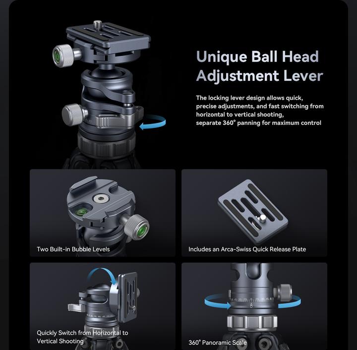 Produktbild SmallRig Lightweight Tripod AP 02 (Kunststoff, Metall)