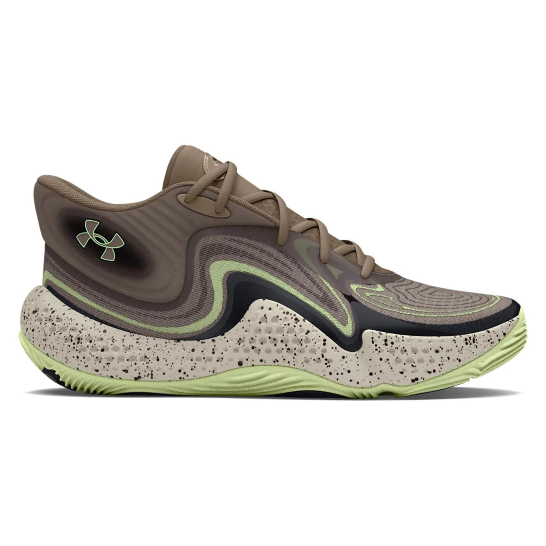Under Armour, Herren, Sneakers, Basketballschuhe Für Erwachsene Spawn 6 Mid Braun, Braun, (44)