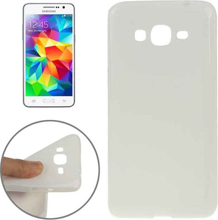 Produktbild König Design Schutzhülle TPU Case für Handy Samsung Galaxy Grand Prime SM G530H Weiss (Samsung Galaxy Grand Prime)