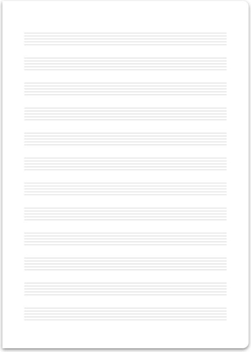 Actual product image Magni Exercise book green90 Premium A4 staves 8 sheets (A4, Special ruling, Soft cover)