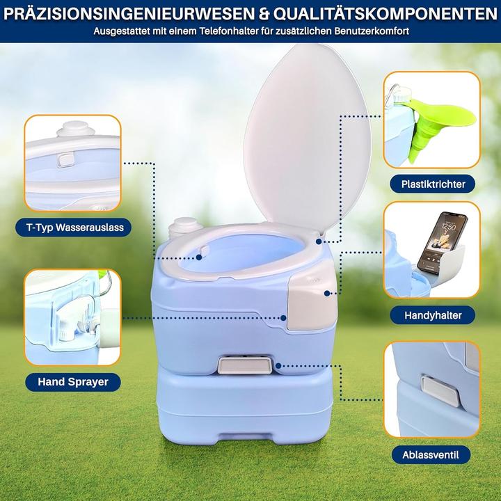 Produktbild SereneLife Tragbare Campingtoilette