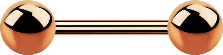 Image du produit Star Piercing Barbell or rose avec deux boules (sans laiton, Acier chirurgical 316L)