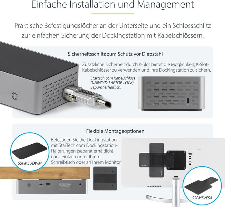 Produktbild StarTech DK31C4DPPDUE (USB-C, 14 Ports)