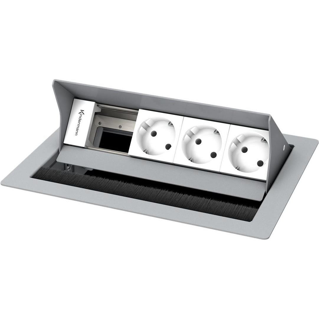 Kindermann, Steckdosenleiste, CablePort standard² 4-fach, 3 x Strom (4 x)