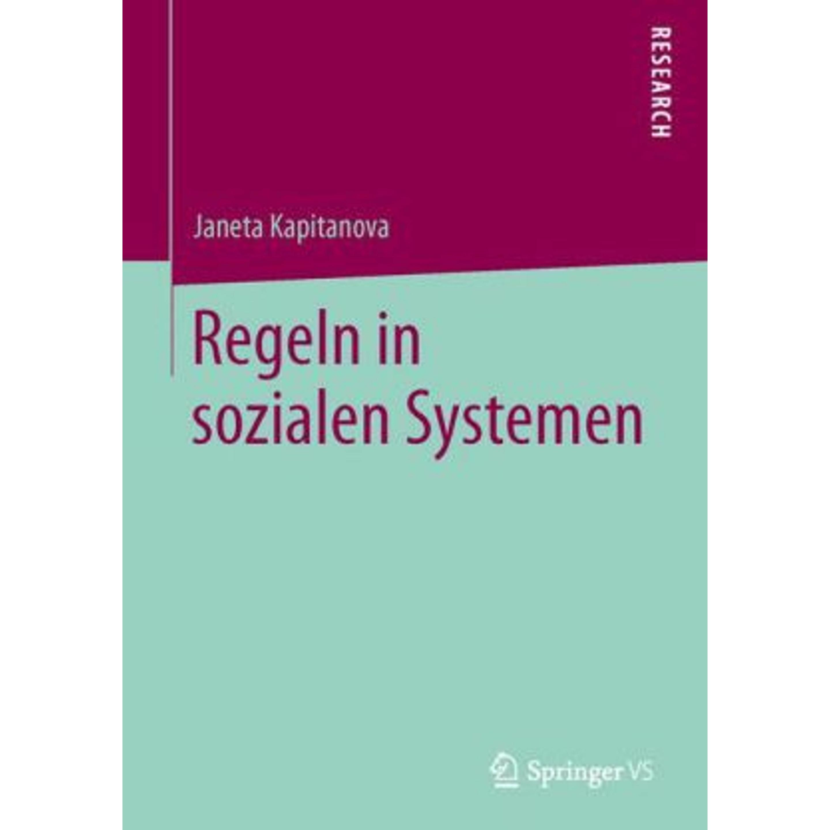 Regeln in sozialen Systemen, Fachbücher von Janeta Kapitanova