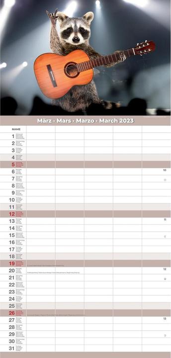 Produktbild Familienplaner Premium Funny 2023 24.5 x 51.5 cm (24.5 x 51.5 cm)