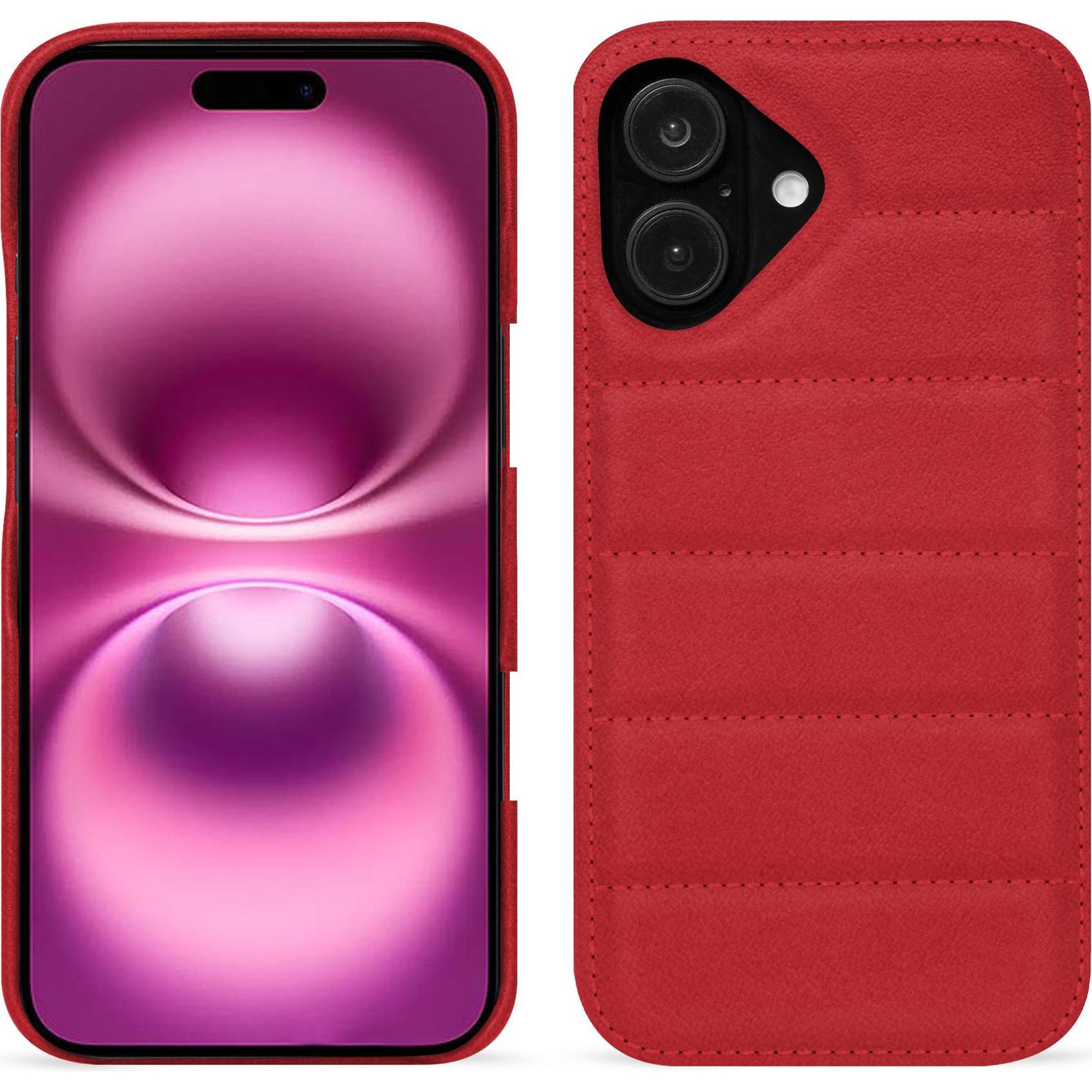 Noreve Lederschutzhülle (Apple iPhone 16 Plus), Smartphone Hülle, Rot