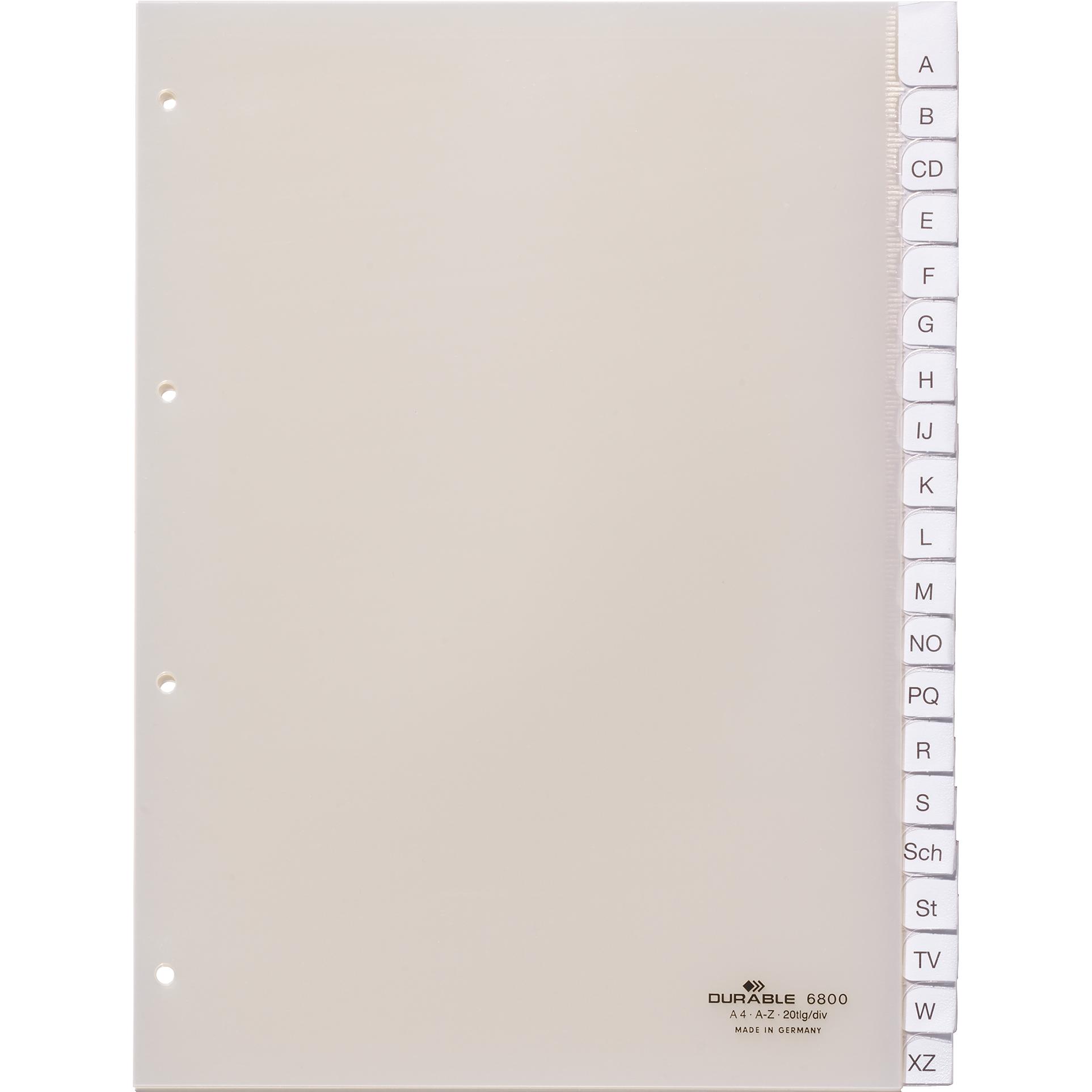 Durable, Ordner Zubehör, Register A4 A-Z Hoch 20-tlg.