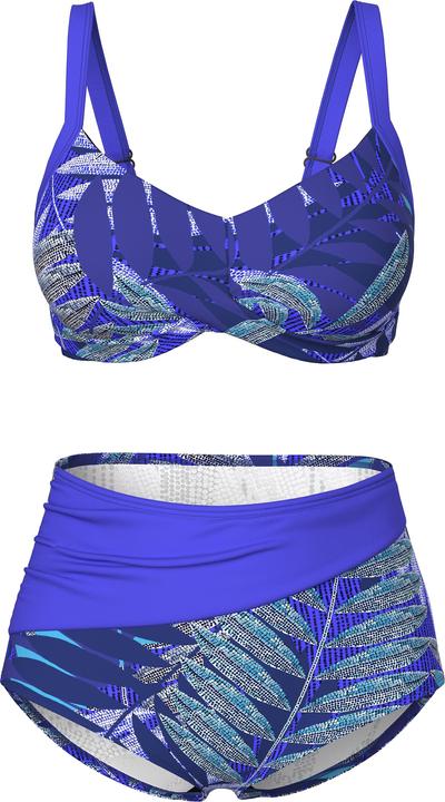 Immagine prodotto Ulla Popken Bikini con felci, coppe morbide e drappeggio (44)