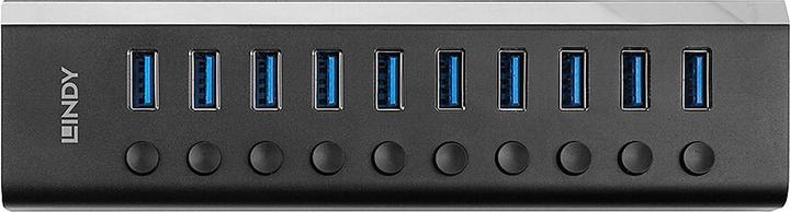 Actual product image Lindy 10 Port USB 3.0 Hub with On/Off Switches Connect up to 10 USB Devices (USB-C, 10 Ports)