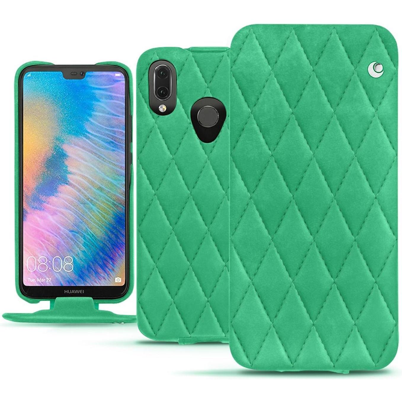 Noreve Lederschutzhülle vertikal (Huawei P20 Lite), Smartphone Hülle, Violett