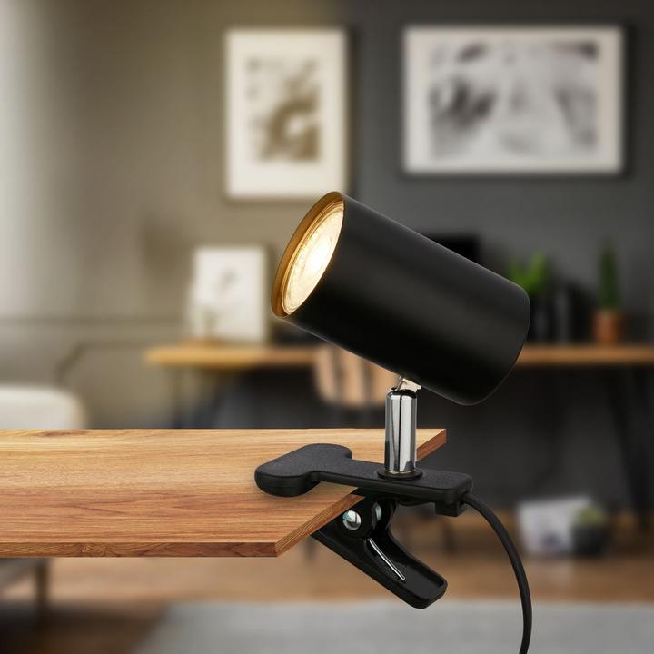 Image du produit Briloner Lampe à pince, 1xGU10/max.9W excl., noir (GU10)