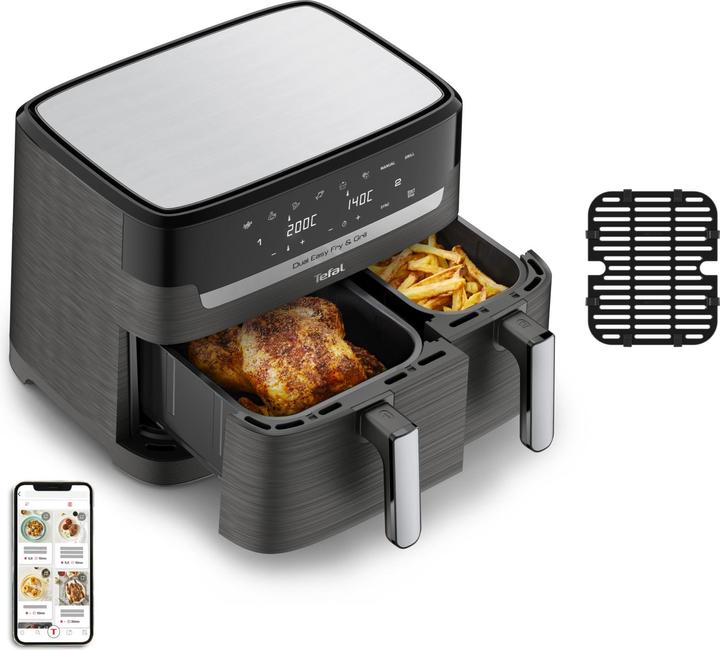Productafbeelding Tefal Dual Easy Fry & Grill EY905B - Friteuse - 2700W - 8,3L
