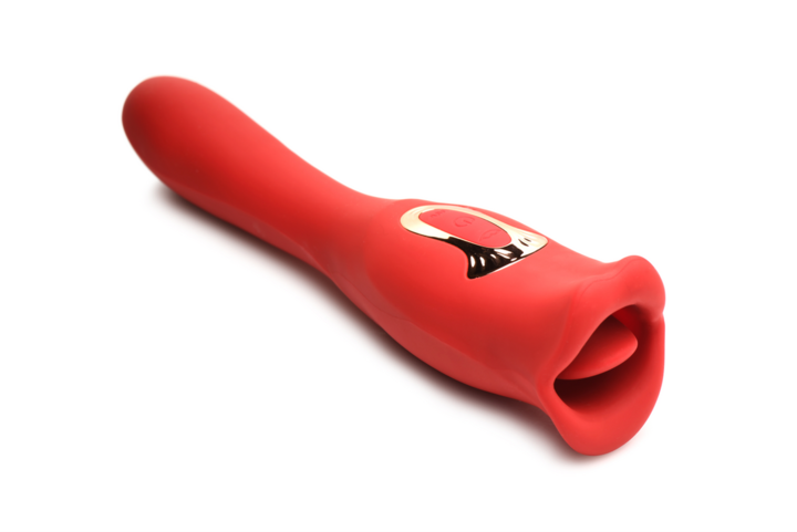 Image du produit XR Brands Lickgasm Baiser + Vibromasseur Baiser Double Face - Rouge