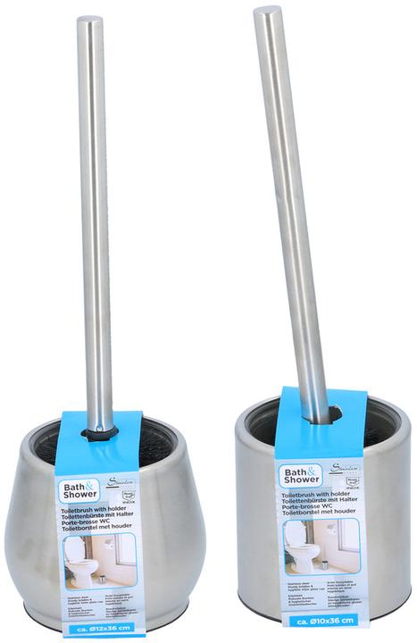 Bath & Shower Toilet brush & holder 2as SS