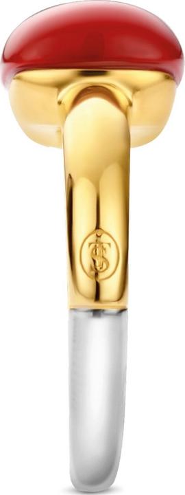 Produktbild Ti Sento Milano Ring mit korallrotem Stein vergoldet 12187CR (56, 925 Silber)