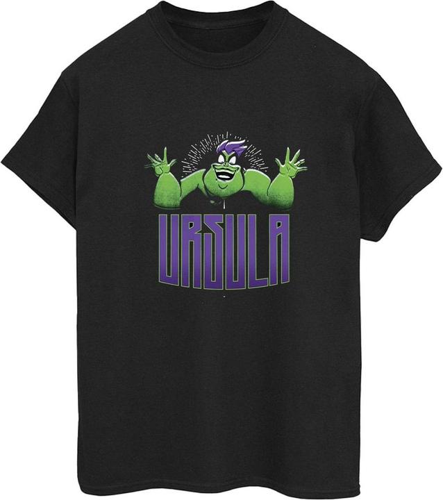 Actual product image Disney Womens/Ladies Villains Ursula Green Cotton Boyfriend T-Shirt (XL)
