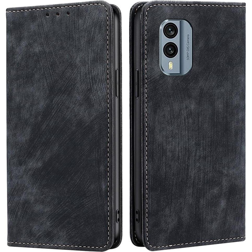 Cover-Discount Nokia X30 - Stand Flip Case Hülle schwarz (Nokia X30), Smartphone Hülle, Schwarz