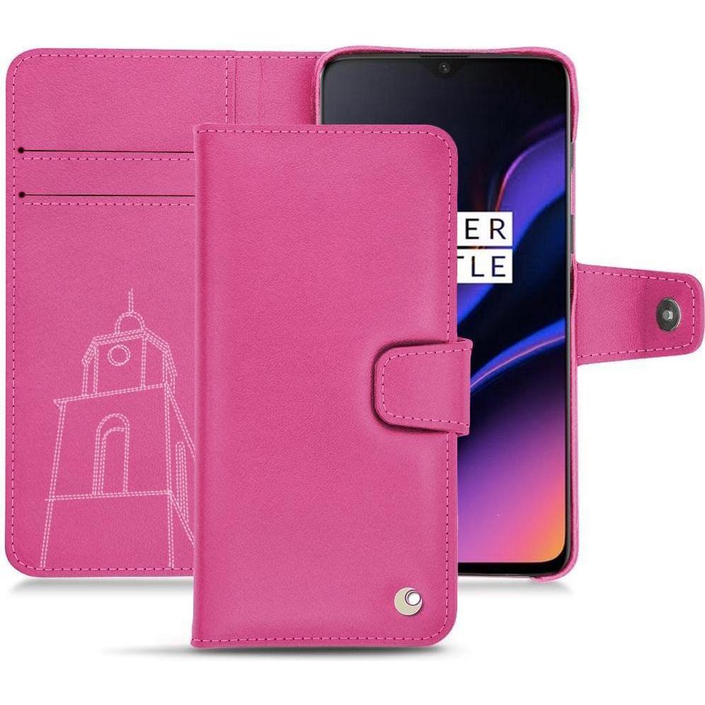 Noreve Lederschutzhülle Wallet (OnePlus 6T), Smartphone Hülle, Rosa