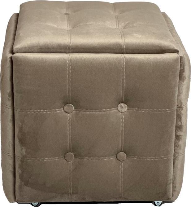 Produktbild Go Gift Puff-Transformator 5in1 - 5 Hocker in 1 Pouffe Cappuccino Samt 2284