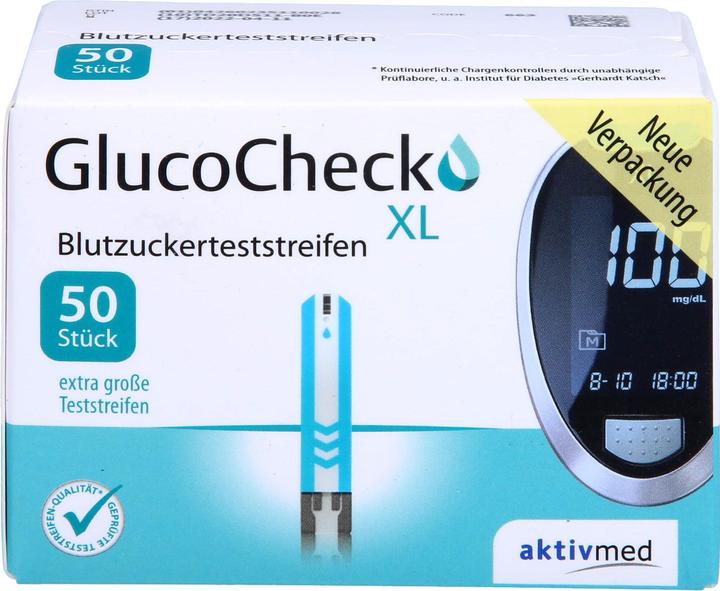 Actual product image Aktivmed Gluco Check XL blood glucose test strips, 50 pcs TTR (Test strips)