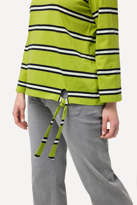 Actual product image Ulla Popken Striped Hem Long Sleeve Tee (46, 48)