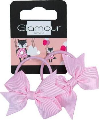 Glamour Kids Hair Bows Pink 2Pcs (2 Stk.)