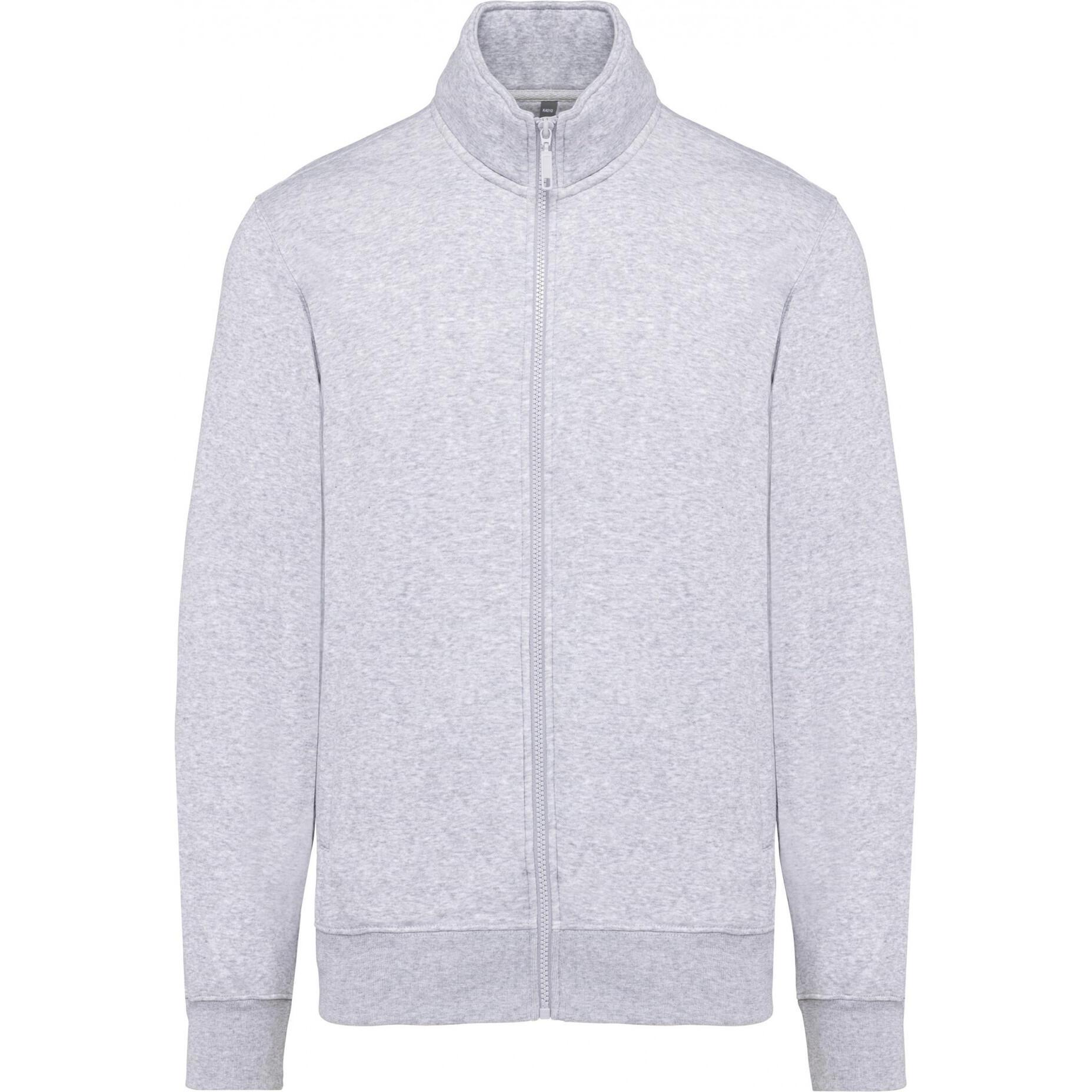 Kariban, Herren, Jacke, Jacke aus angerautem Fleece (M), Grau, M