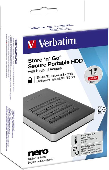 Actual product image Verbatim Store ‘n’ Go Secure (1 TB)