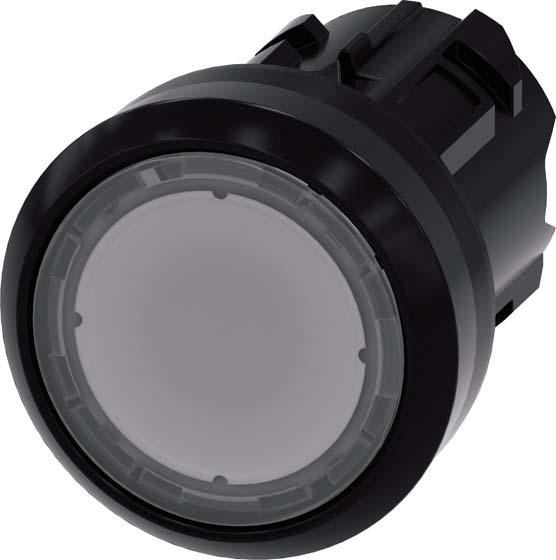 Actual product image Siemens Pushbutton front 1f bel.b Ř22mm rnd 3SU1001-0AA70-0AA0