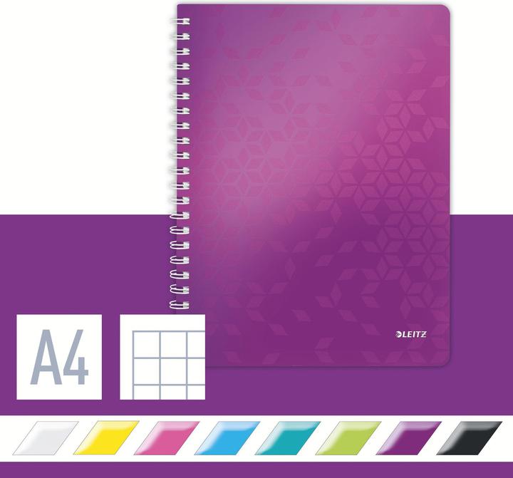 Immagine prodotto Leitz Libro a spirale WOW (A4, Quadretti, Copertina morbida)