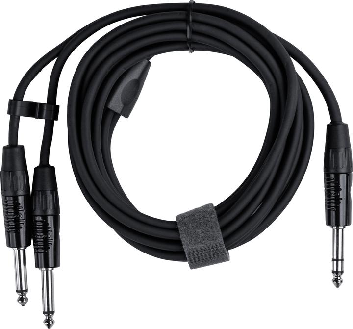 Fuj Tek 6.3 mm TRS to 2 x 6.3 mm TS Y-adapter cable, 3 m (3 m, Câble jack 6,3 mm)