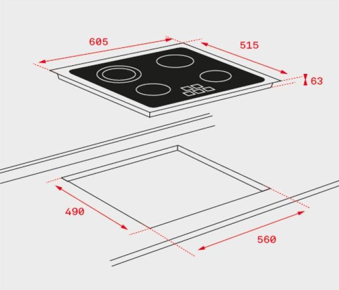 Actual product image Teka TZ6315 (60.50 cm, Glass ceramic hob)