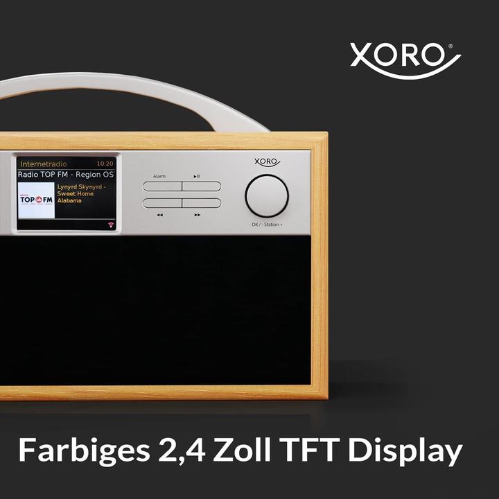Actual product image Xoro dab 250 ir wifi stereo internet radio dab+/fm/spotify/bluetooth brown (DAB+, FM, Web radio, KW, Bluetooth, Wi-Fi)